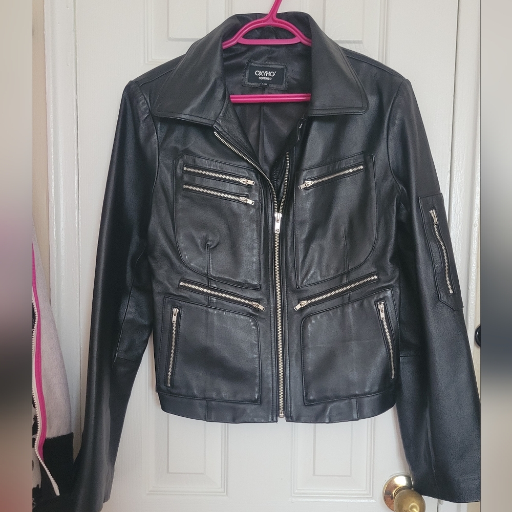 Oxyho Leather Biker Jacket